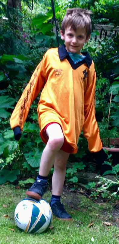 picture of Authors grandson in Wolves Shirt